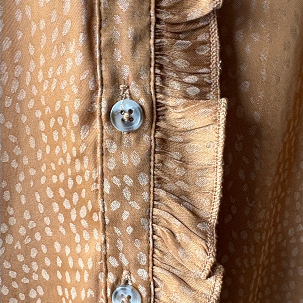 Democracy Rust Ruffled Blouse - Picture 3 of 6